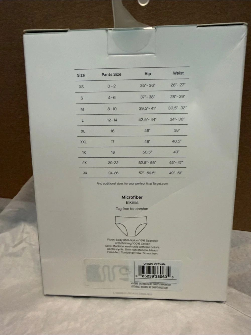 Auden Microfiber Bikini Sleek & Soft 6-Pack XS